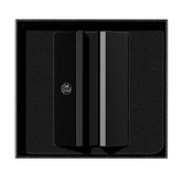 El Casco Black Business Card Holder With Chrome Logo